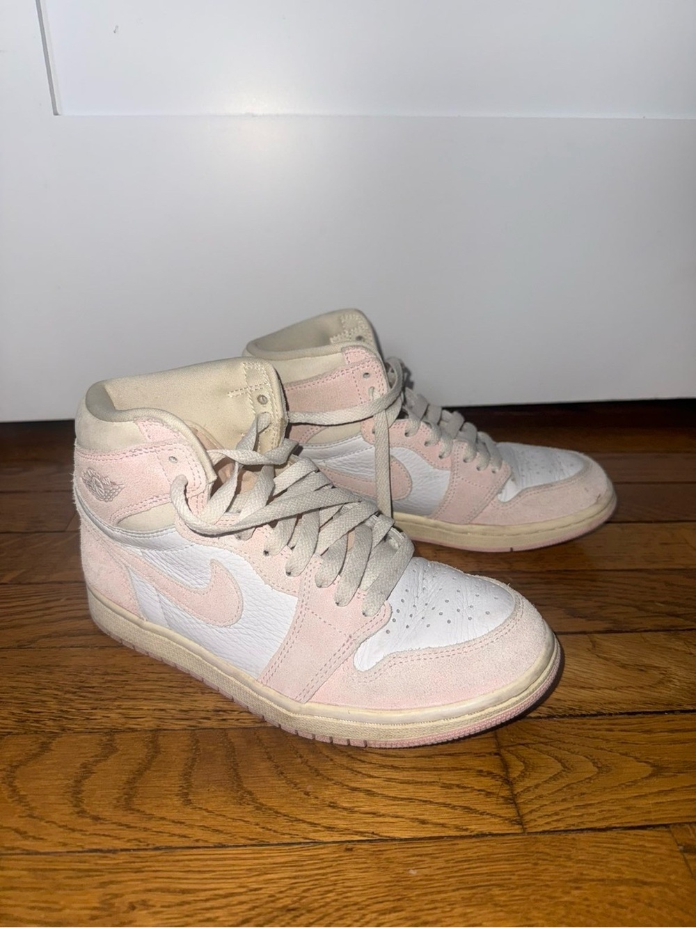 Nike Women’s High-Top Sneakers - White & Pale Pink